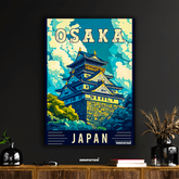 Osaka Castle – Vintage Japan Travel Poster
